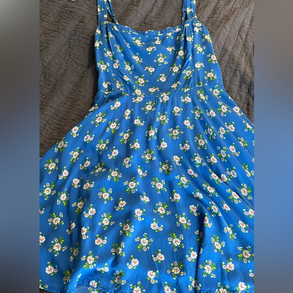 Abercrombie & Fitch Blue Floral Midi Dress